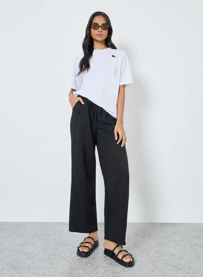 Take Two Take Two Women White Embroidered Cotton T-Shirt