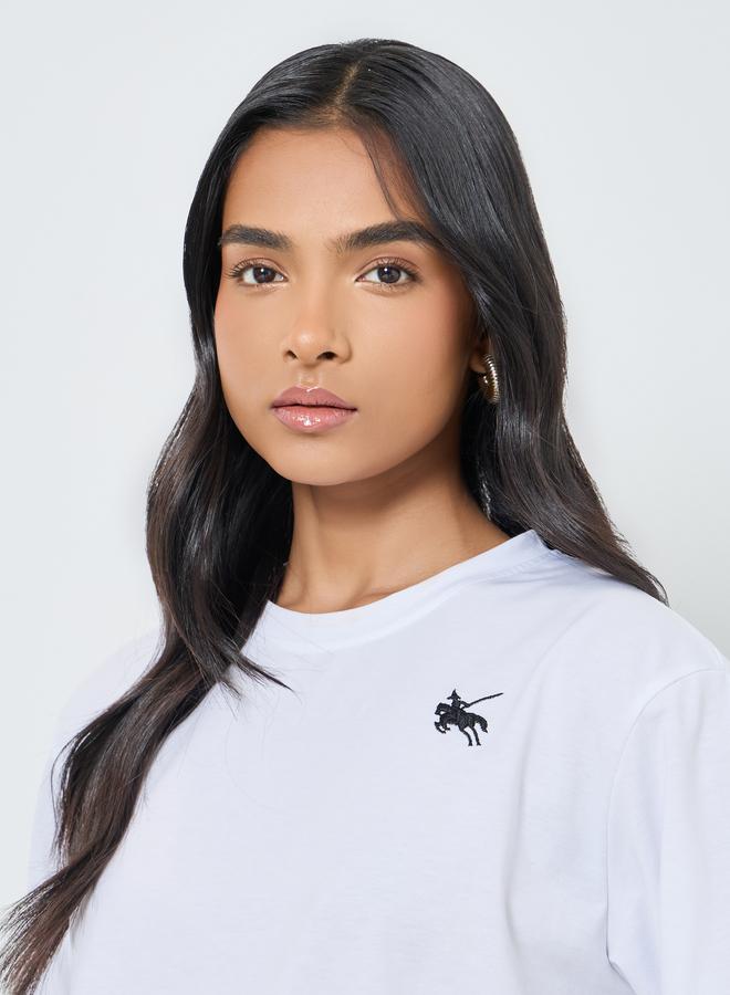 تايك تو تيشيرت قطني بتفاصيل مُطرزة - Image 4