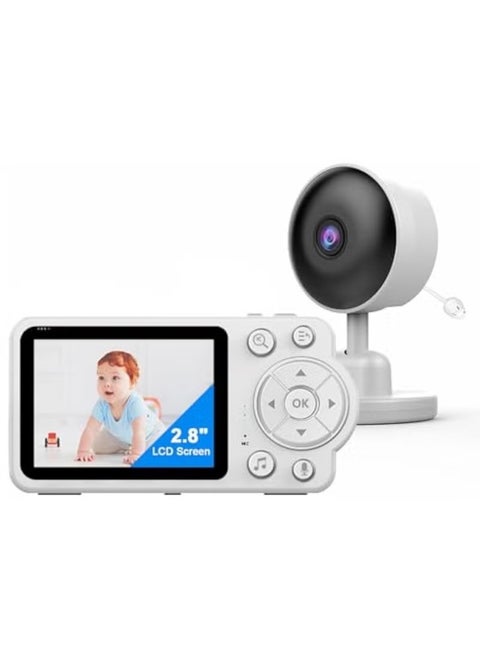 Reliable Baby Monitor with Two-Way Talk, Cry Alerts, 2.8” HD Display, Infrared Night Vision, Temperature Sensor, Feeding Reminders, and Long Battery Life for Ultimate Peace of Mind