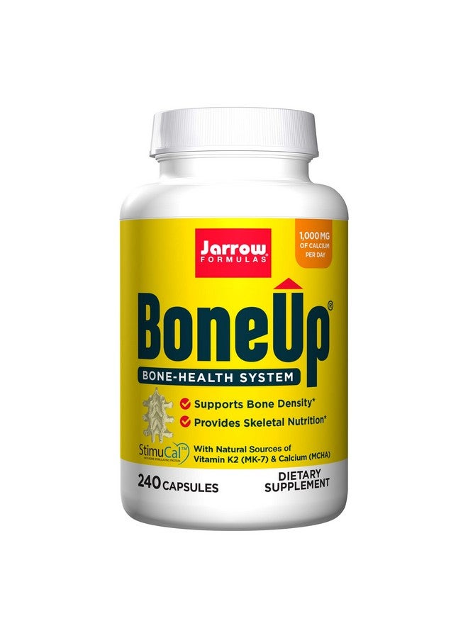 jarrow formulas Boneup 240 Capsules Micronutrient Formula For Bone Health Supplement Includes Natural Sources Of Vitamin D3 Vitamin K2 (As Mk7) & Calcium 120 Servings (Packaging May Vary) - Image 1