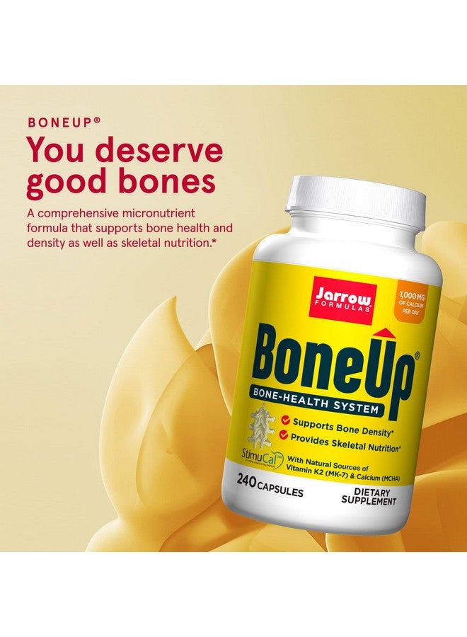 jarrow formulas Boneup 240 Capsules Micronutrient Formula For Bone Health Supplement Includes Natural Sources Of Vitamin D3 Vitamin K2 (As Mk7) & Calcium 120 Servings (Packaging May Vary) - Image 3