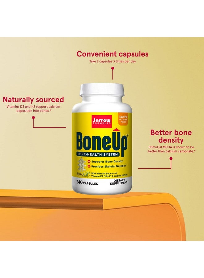 jarrow formulas Boneup 240 Capsules Micronutrient Formula For Bone Health Supplement Includes Natural Sources Of Vitamin D3 Vitamin K2 (As Mk7) & Calcium 120 Servings (Packaging May Vary) - Image 4