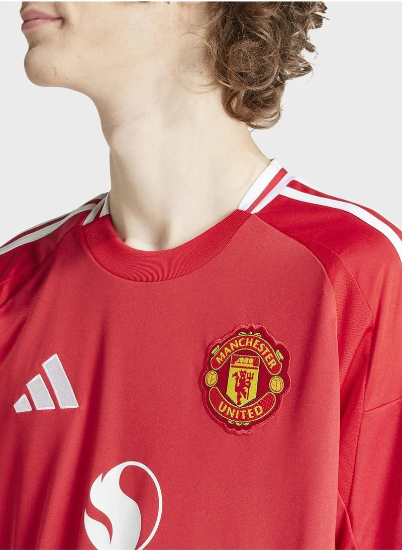 Adidas Mufc H Jsy Red Football Jerseys For Men Xs