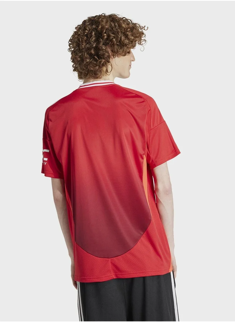 Adidas Mufc H Jsy Red Football Jerseys For Men Xs