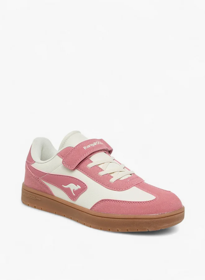 كانغاروس Women's Panelled Sneakers with Hook and Loop Closure