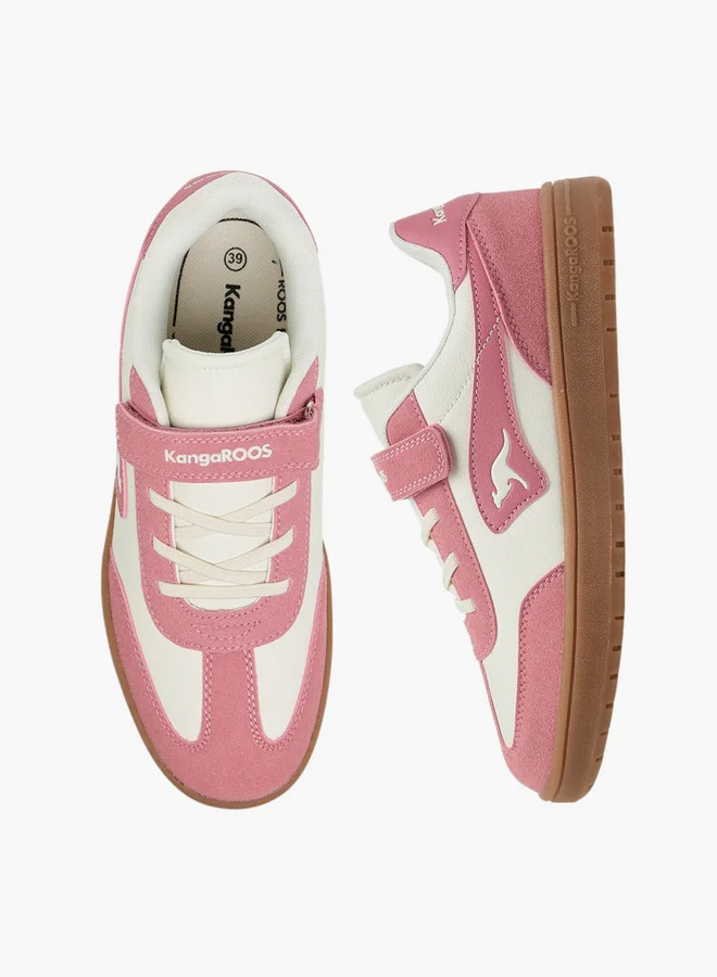 كانغاروس Women's Panelled Sneakers with Hook and Loop Closure