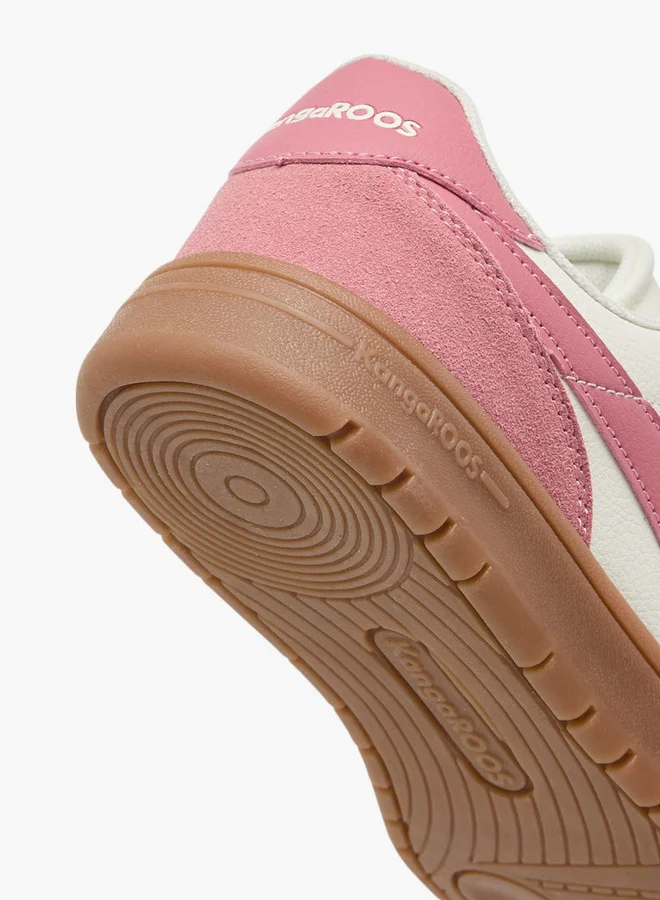 kangaROOS Women's Panelled Sneakers with Hook and Loop Closure