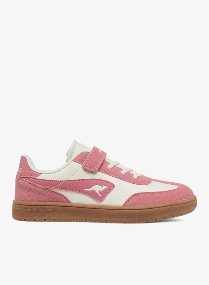 kangaROOS PINK Women's Panelled Sneakers with Hook and Loop Closure for Women | Best Price UAE