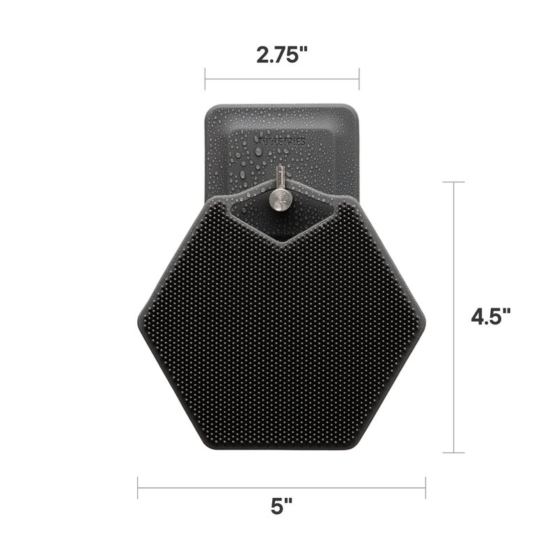 TOOLETRIES توولترز - ليفة الجسم و خطاف - ليفة سيليكون متميزة للتنظيف و التقشير و تنشيط بشرتك - ملحقات الاستحمام - ليفة غسيل الجسم متينة وطويلة الأمد للرجال - Image 5