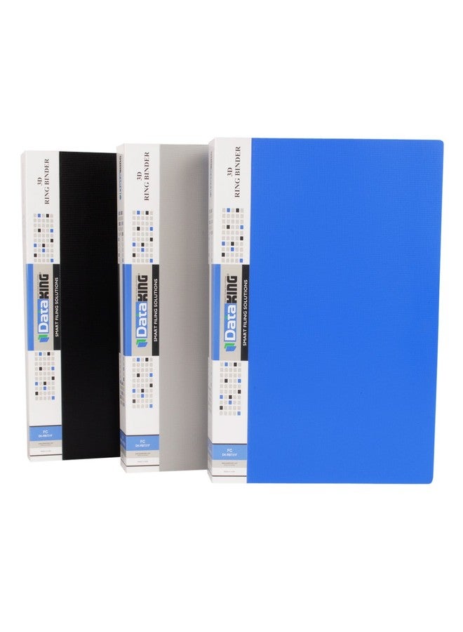 DataKing 3D Ring Binder, Set of 3, Size: FC, Color: Mix - Image 1