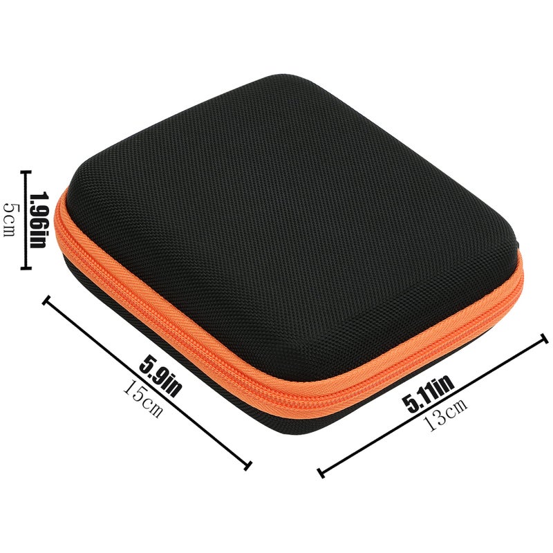 Aenllosi Hard Travel Case Replacement for SanDisk Extreme PRO SDSSDE81/SDSSDE80 / Extreme SDSSDE61 Portable 500GB/1/2/4 TB SSD(Black&Orange,Only Case) - Image 4
