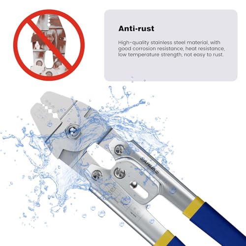 Sanuke Wire Rope Crimping Tool for 3/64 5/64 1/16 Wire Rope with 304 Stainless Steel Cable 3 Sizes 33FT and 150pcs Sleeves Stops, 10pcs Thimble - Image 5