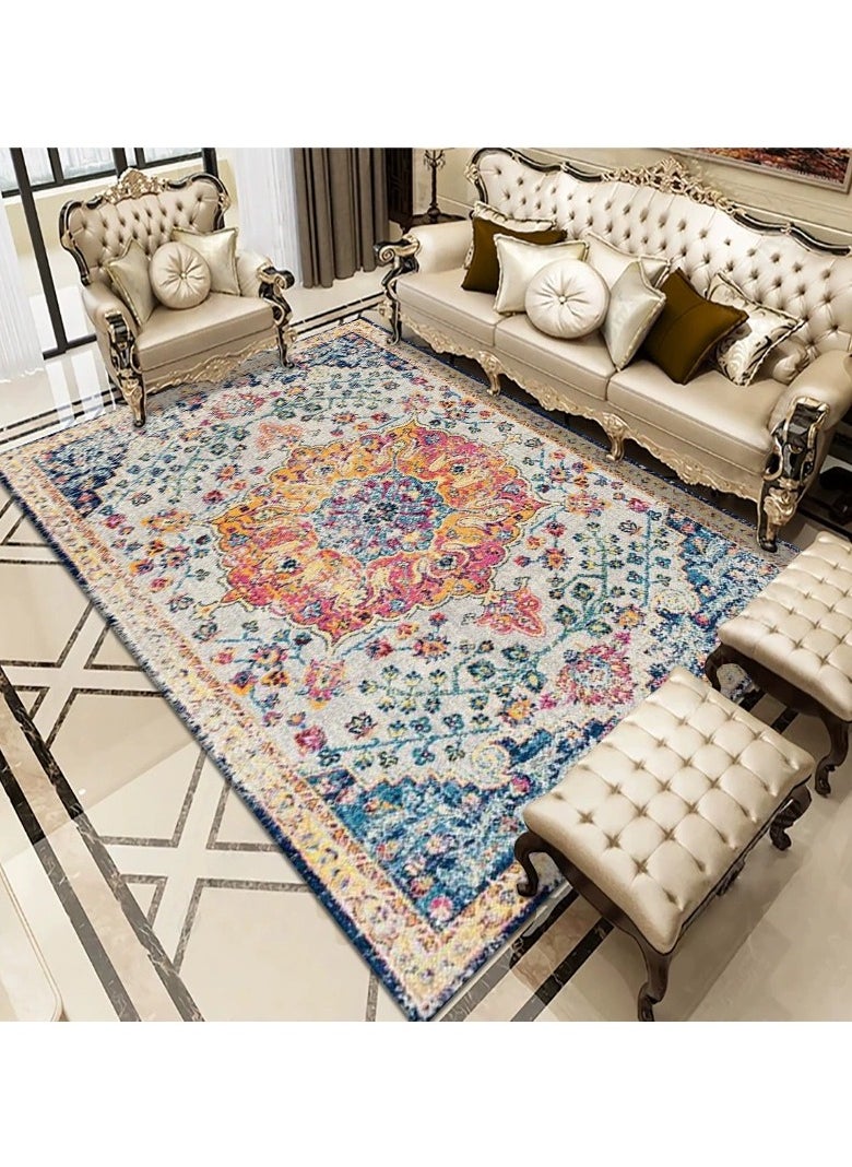 KYD Velvet Area Rug Minimalist Thickened Washable Large Carpet Soft Cartoon Style Anti-slip Big Rugs for Living Room Bedroom 160*230cm  - Image 1