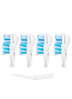 ACTION Sensitive Replacement Electric Replacement Toothbrush Heads (4 Count) Dual Clean Rotating Sets Compatible with Braun Oral B Cross Action Power Best Replacement Toothbrush Heads,Clean effectively  - Image 1