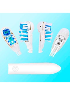 ACTION Sensitive Replacement Electric Replacement Toothbrush Heads (4 Count) Dual Clean Rotating Sets Compatible with Braun Oral B Cross Action Power Best Replacement Toothbrush Heads,Clean effectively  - Image 2