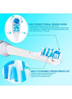 ACTION Sensitive Replacement Electric Replacement Toothbrush Heads (4 Count) Dual Clean Rotating Sets Compatible with Braun Oral B Cross Action Power Best Replacement Toothbrush Heads,Clean effectively  - Image 5