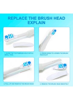 ACTION Sensitive Replacement Electric Replacement Toothbrush Heads (4 Count) Dual Clean Rotating Sets Compatible with Braun Oral B Cross Action Power Best Replacement Toothbrush Heads,Clean effectively  - Image 3