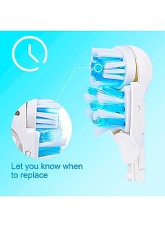 ACTION Sensitive Replacement Electric Replacement Toothbrush Heads (4 Count) Dual Clean Rotating Sets Compatible with Braun Oral B Cross Action Power Best Replacement Toothbrush Heads,Clean effectively  - Image 4