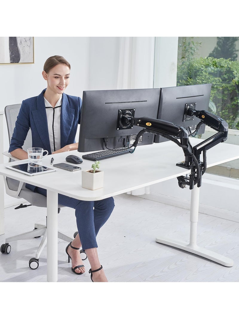 NB North Bayou Dual Monitor Desk Mount Stand Full Motion Swivel Computer Monitor Arm for Two Screens 17-27 Inch with 4.4~19.8lbs Load Capacity for Each Display - pzsku/ZC4641492D726445B2303Z/45/_/1721220868/6323177e-7b84-49ec-8296-33126ebf4094