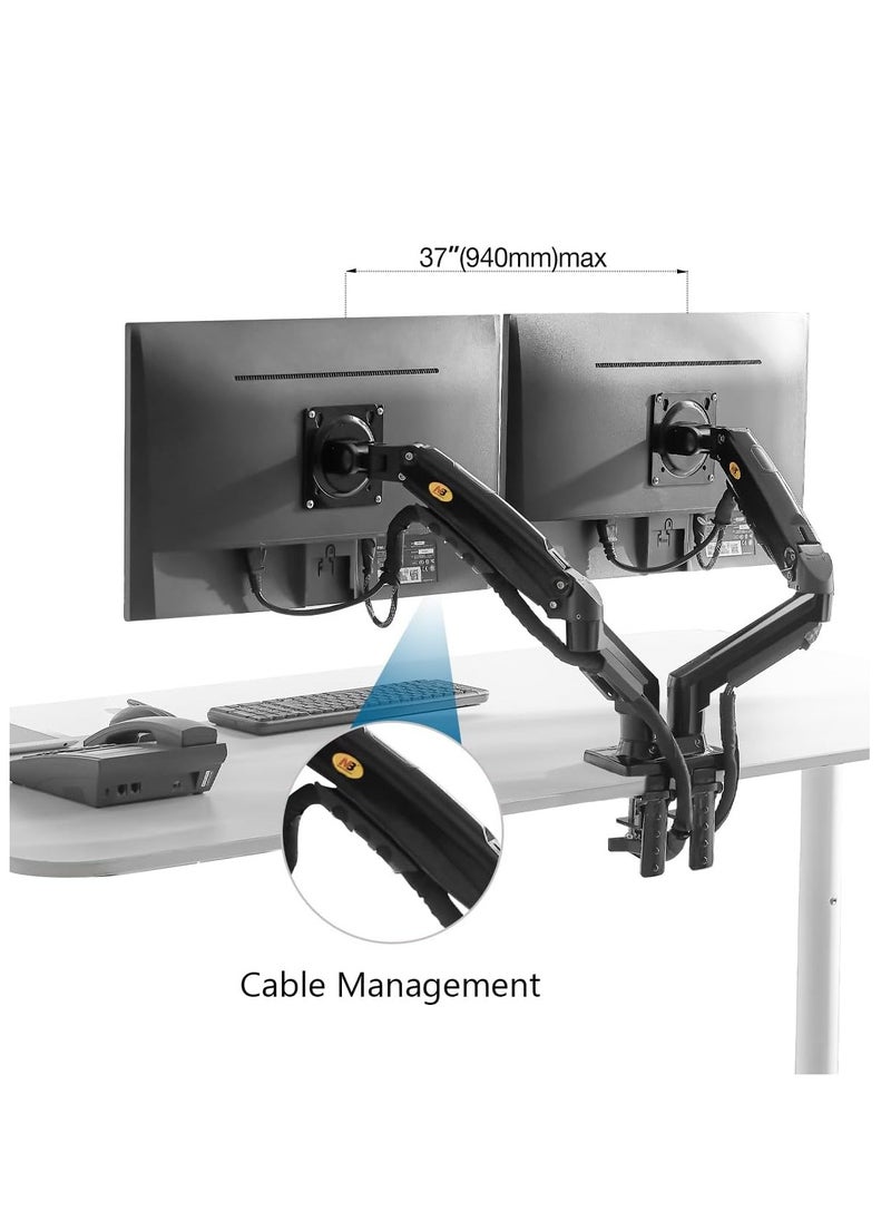 NB North Bayou Dual Monitor Desk Mount Stand Full Motion Swivel Computer Monitor Arm for Two Screens 17-27 Inch with 4.4~19.8lbs Load Capacity for Each Display - pzsku/ZC4641492D726445B2303Z/45/_/1721220948/fa4804d3-c8ce-4215-8832-0ae77358cc7d