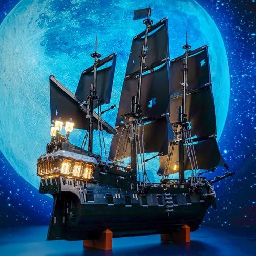 BrickBling LED Light Compatible with Lego Icons Captain Jack Sparrows Pirate Ship Compatible with Lego Black Pearl 10365No Model RC Version Light - Image 1