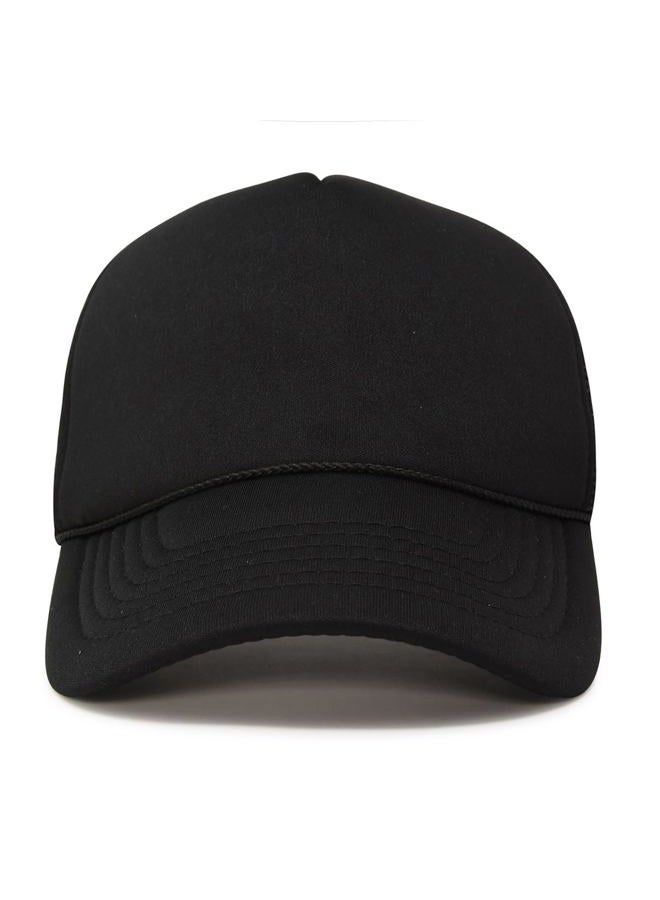 DALIX Plain Trucker Hat in Black - Image 2