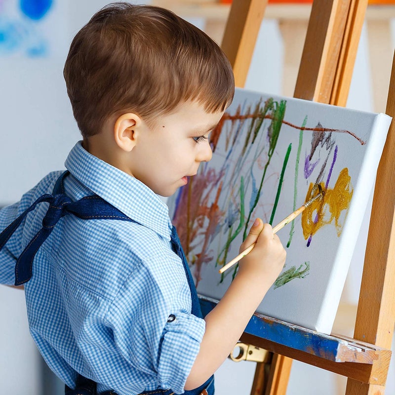 FIXSMITH Stretched White Blank Canvas- 12x12 Inch,Bulk Pack of 8,Primed,100% Cotton,5/8 Inch Profile of Super Value Pack for Acrylics,Oils & Other Painting Media - Image 5