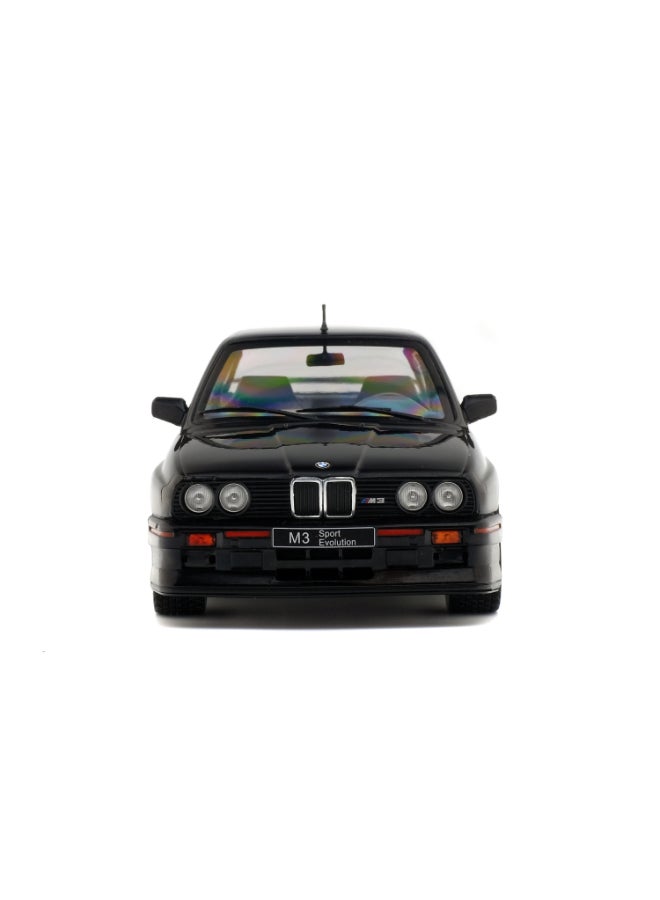 Solido BMW E30 M3 Sport Evo Glanzschwarz 1990 Diecast Model Car, 1:18 Scale, Opening Front Doors, Steerable Wheels, Official BMW Collector Display Model, - Image 3