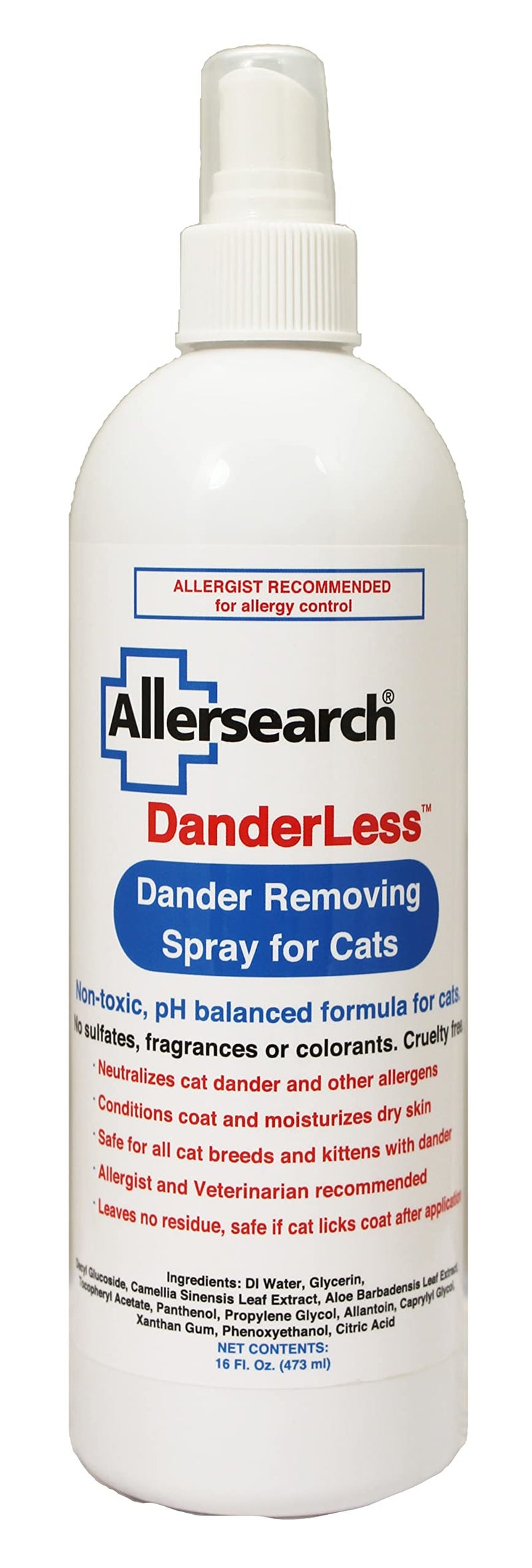 Allersearch DanderLess Dander Removing Spray for Cats - Image 1
