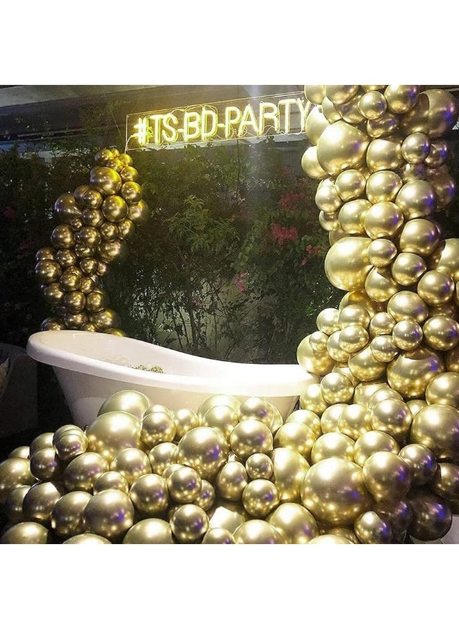 PartyWoo PartyWoo Metallic Gold Balloons, 50 pcs 12 Inch Gold Metallic Balloons, Gold Balloons for Balloon Garland or Balloon Arch as Party Decorations, Birthday Decorations, Baby Shower Decorations, Gold-G101  - Image 4