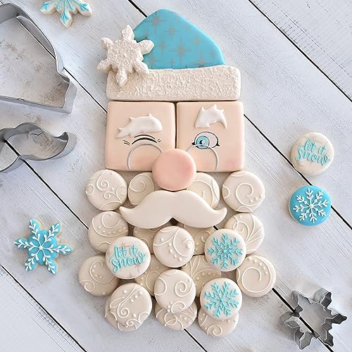 Anniversary House مجموعة قواطع بسكويت سانتا كلوز لذكرى السنوية، 6 قطع، رمادي - Image 5