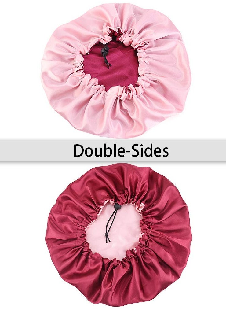 ORiTi 4 Piece Bonnet Sleep Cap Silk Satin Hair  - Image 3