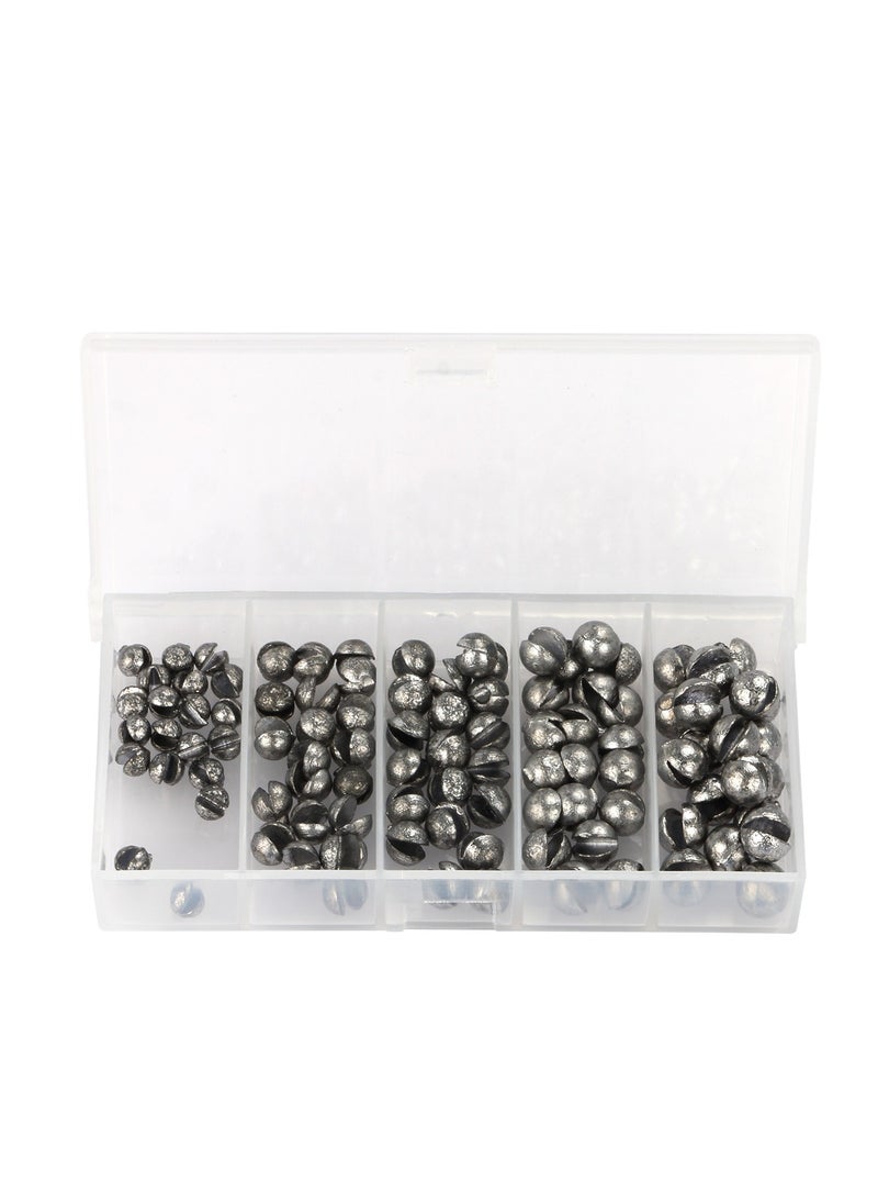 Generic - Fishing Weights Sinkers Kit, 100pcs Round Split Shot Sinker, Fishing Weights Egg Sinkers 5 Sizes - Image 1