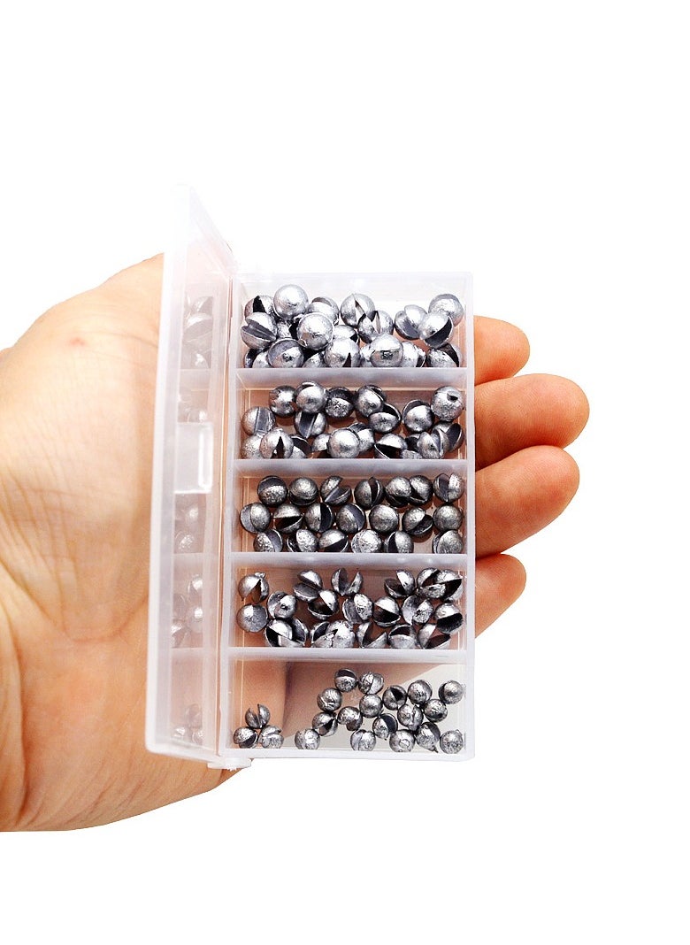 Generic - Fishing Weights Sinkers Kit, 100pcs Round Split Shot Sinker, Fishing Weights Egg Sinkers 5 Sizes - Image 1