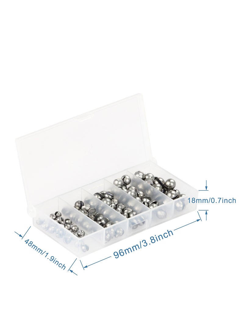 Generic - Fishing Weights Sinkers Kit, 100pcs Round Split Shot Sinker, Fishing Weights Egg Sinkers 5 Sizes - Image 1