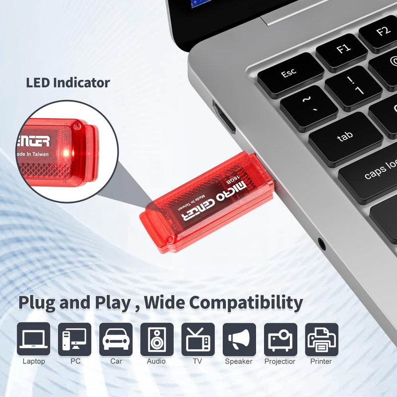 Inland Micro Center SuperSpeed 2 Pack 16GB USB 3.0 Flash Drive Gum Size Memory Stick Thumb Drive Data Storage Jump Drive (16G 2-Pack) - Image 5
