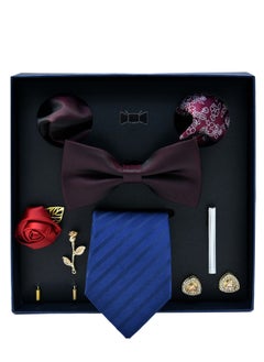8 pcs high-end tie men's business professional formal tie bow tie cufflinks fashion accessories gift box