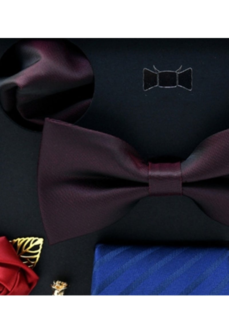 Generic - 8 pcs high-end tie men's business professional formal tie bow tie cufflinks fashion accessories gift box - Image 1