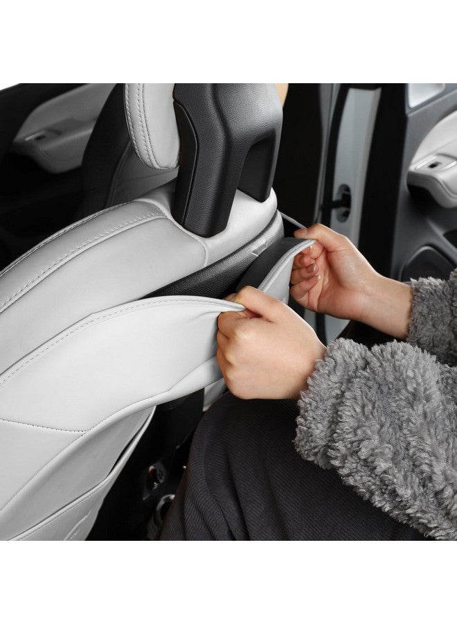 TAIKOO حماة ظهر المقعد TAIKOO متوافقة مع فولفو XC90 XC60 S90 S60 V90 V60، غطاء المقعد الخلفي للأطفال يقلل من الضرر الذي تسببه الأحذية على المقاعد رمادي مجموعة من 2 - Image 5