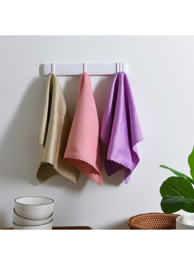 10 pack Microfiber Glass Cleaning Cloth，Lint Free，Reusable household Glass Cleaning Towel, Cleaning Rags Kitchen Towel，Super Absorbent，Quickly Clean Window, Glasses, Windshields, Mirrors, and Stainless Steel, Random color. - Image 3