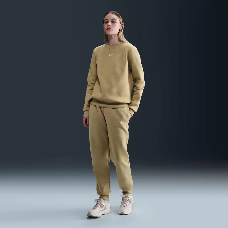 Nike Brown Women's Sportswear Phoenix Fleece Sweatshirt for Women | Best Price UAE