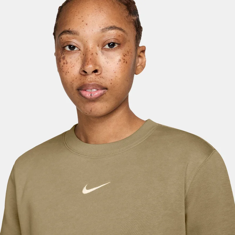 Nike Brown Women's Sportswear Phoenix Fleece Sweatshirt for Women | Best Price UAE