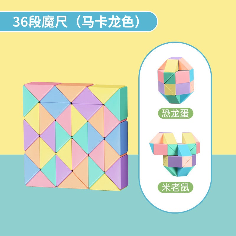 Unlimited Segment Changeable Magic Ruler Rainbow Morandi 24 Segment 36 With Tutorial Children'S Toys Kindergarten Gift - Image 1