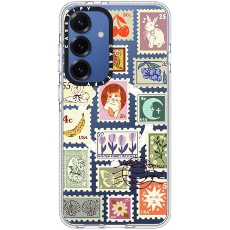 Casetify Magnetic Clear Galaxy S25+ Case 【Compatible with Magsafe】 - Stamp Collection - Image 4