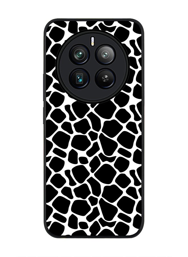 Stylizedd Rugged Black edge case for Realme 12 Pro / Realme 12 Pro Plus 5G, Slim fit Soft Case Flexible TPU Gel Thin Cover -  Cow Skin Print - Image 1