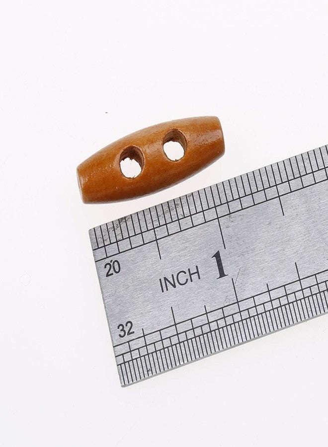COTOWIN 24pcs Paint Wood Toggle Buttons Sewing Craft DIY Accessory,1-1/4 x 3/8 Inch (28 mm x 10 mm) - Image 3