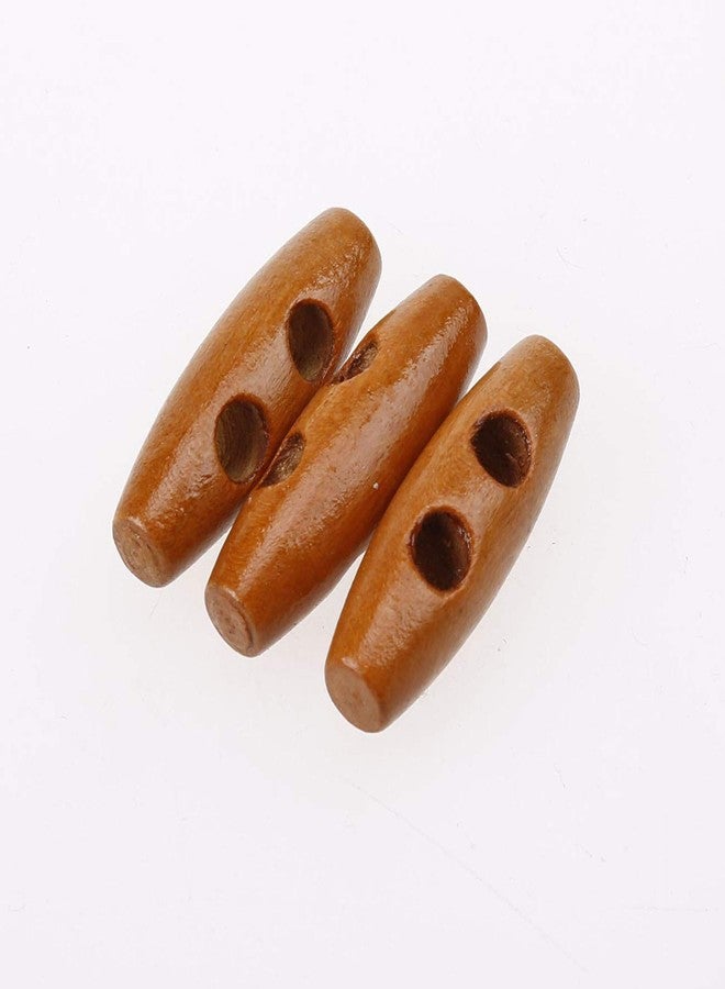 COTOWIN 24pcs Paint Wood Toggle Buttons Sewing Craft DIY Accessory,1-1/4 x 3/8 Inch (28 mm x 10 mm) - Image 2