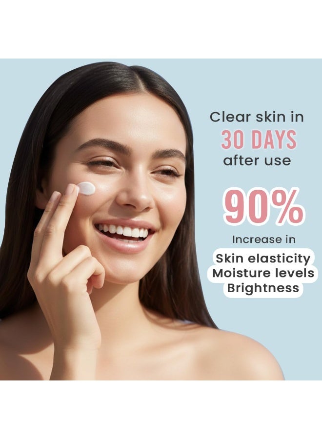 Glamveda Korean Rice & Ceramide Moisturizer Cream For Dry Skin | Face Moisturizer for Glowing Skin | Skin Barrier Building & Nourishing | Reduce Fine Lines Wrinkles & Age Spots | Women & Men | 50ml - Image 2