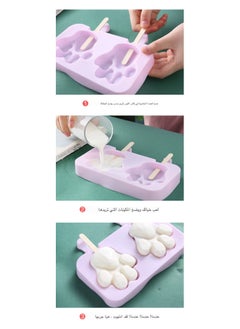 Generic Food Grade Silicone Ice Cream Molds with Lids – Reusable Popsicle Makers, BPA-Free Ice Cube Trays for Homemade Frozen Treats, Dishwasher-Safe & Kid-Friendly  - Image 4