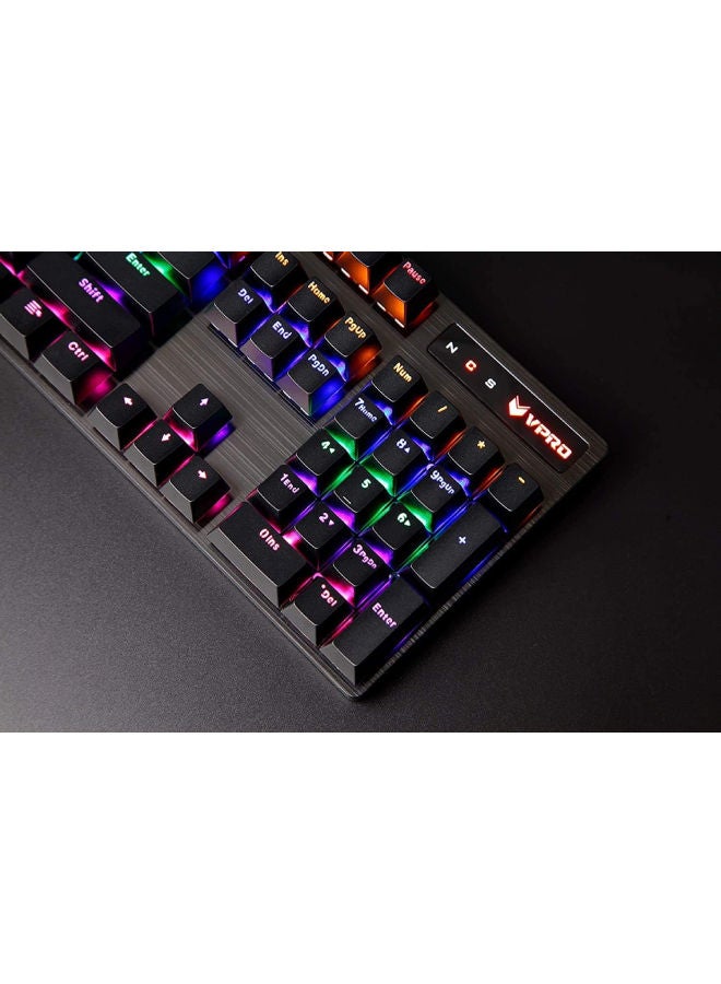 رابو لوحة مفاتيح للألعاب بمنفذ USB طراز V500 أسود - Image 3